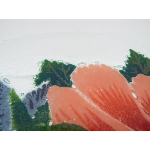 Peggy Karr Fused Art Glass 8" Hummingbird Plate with Box - Picture 12 of 12